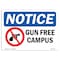Signmission OSHA Notice Sign, 7" Height, 10" Width, Rigid Plastic, NOTICE Gun Free Campus Sign, Landscape OS-NS-P-710-L-15752 - alternate 1